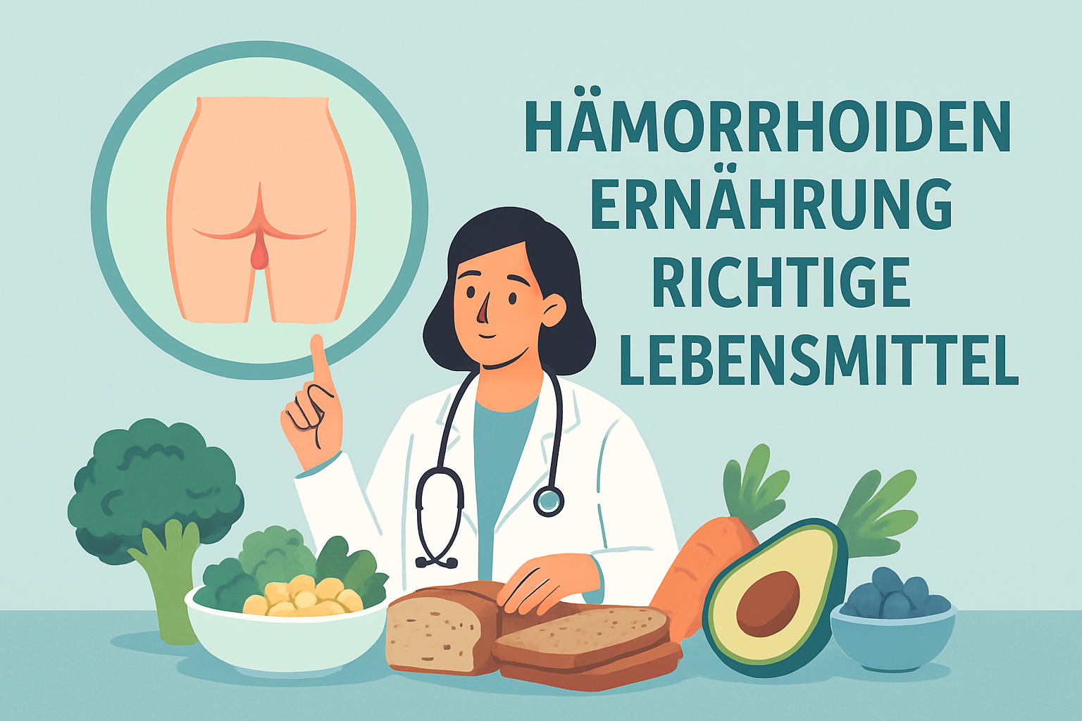 Gesunde ballaststoffreiche Lebensmittel zur Behandlung und Vorbeugung von Hämorrhoiden