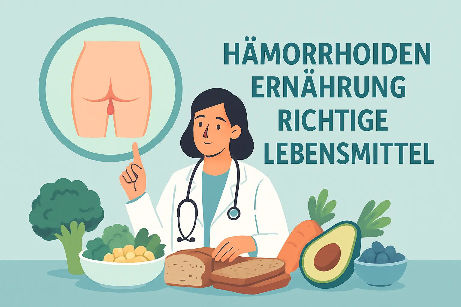 Gesunde ballaststoffreiche Lebensmittel zur Behandlung und Vorbeugung von Hämorrhoiden