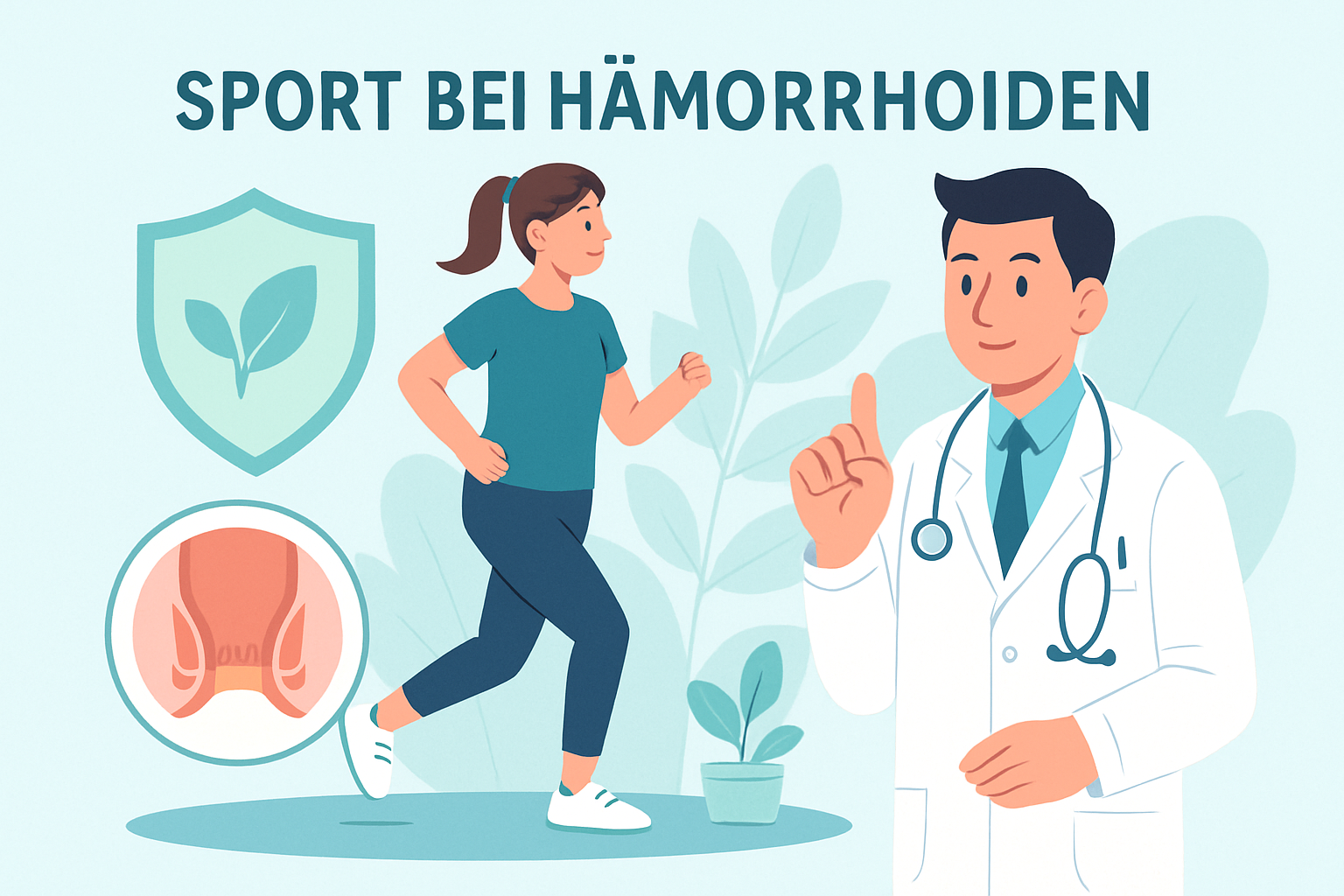 Person macht sanfte Sportübungen zur Vorbeugung von Hämorrhoiden